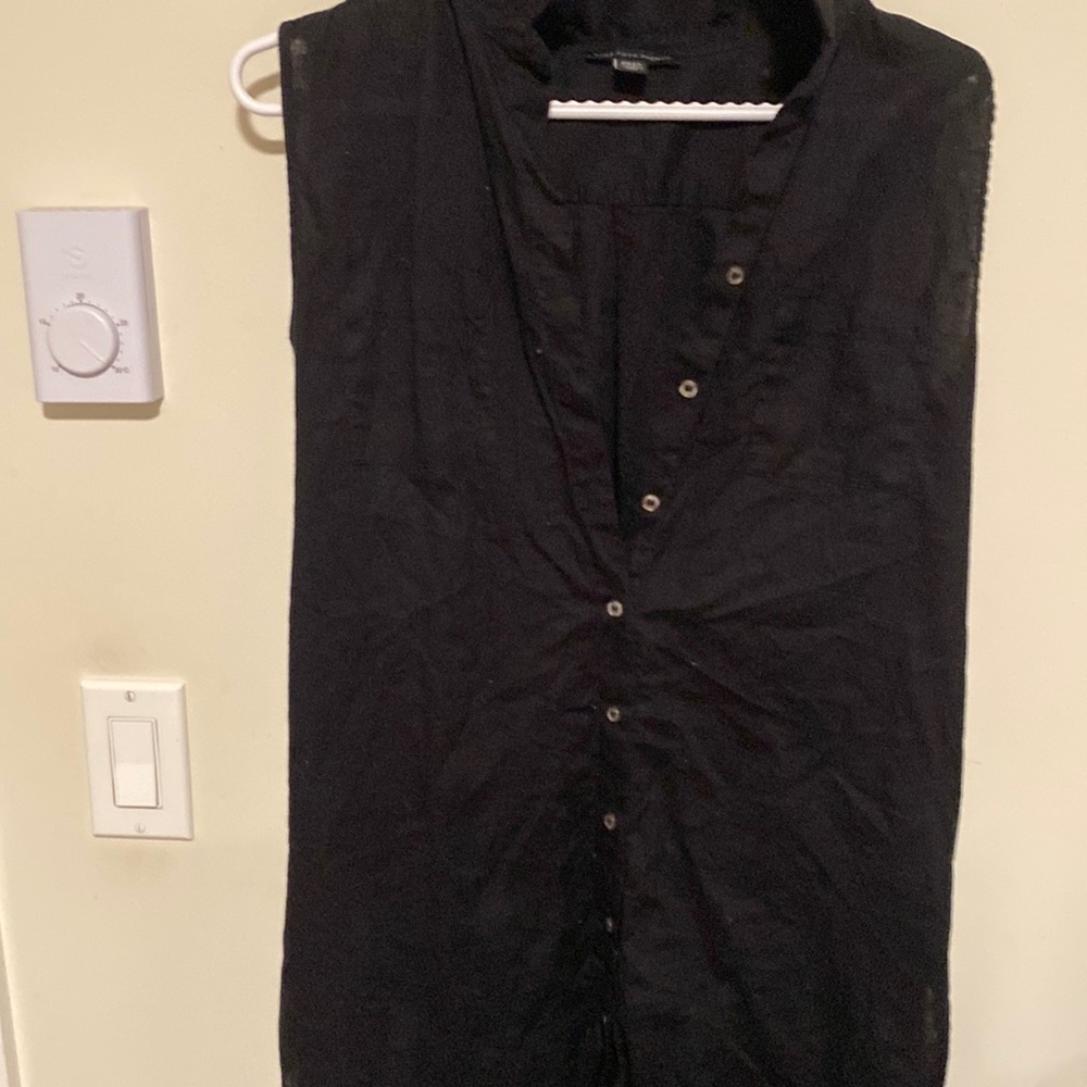 Cotton and linen sleeveless dress/tunic